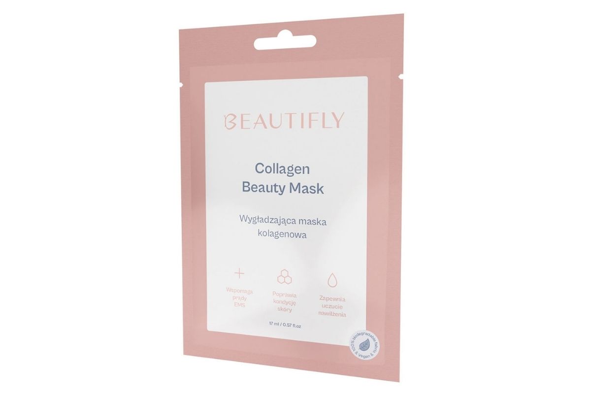 Zdjęcie przedstawia maseczkę Beautifly Collagen Beauty Mask