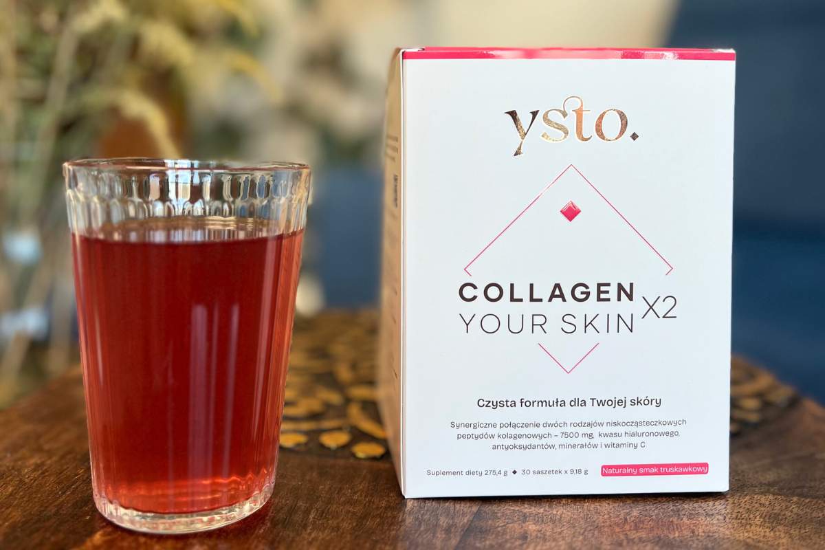 Kolagen Ysto Collagen Your Skin po rozpuszczeniu w wodzie