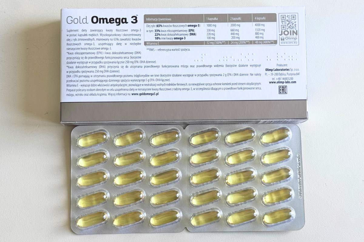 Opakowanie ze składem Olimp Gold Omega 3