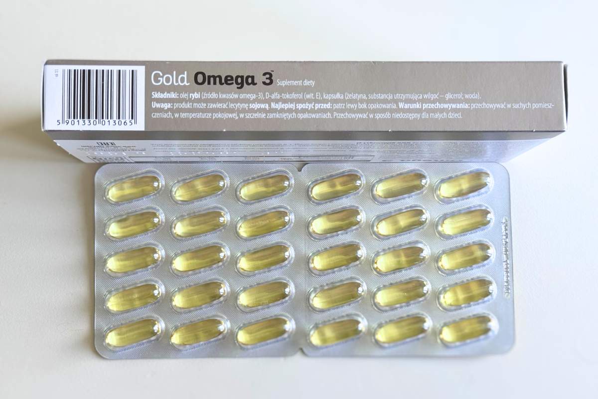 Lista składników na opakowaniu Gold Omega 3 Olimp