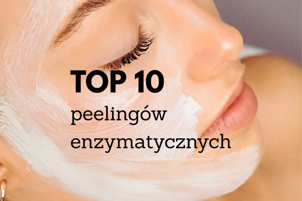 Kobieta z peelingiem enzymatycznym na twarzy