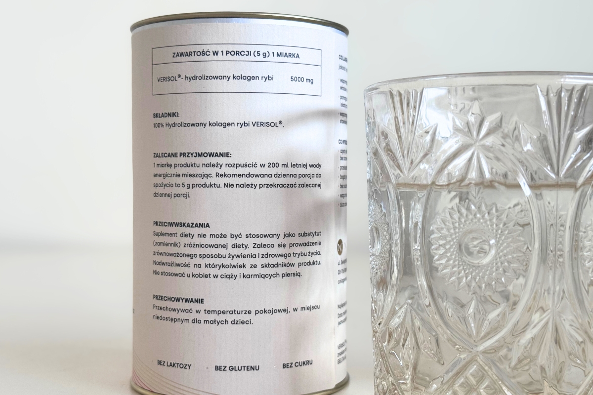 Etykieta ze składem Nutri Clinic Collagen