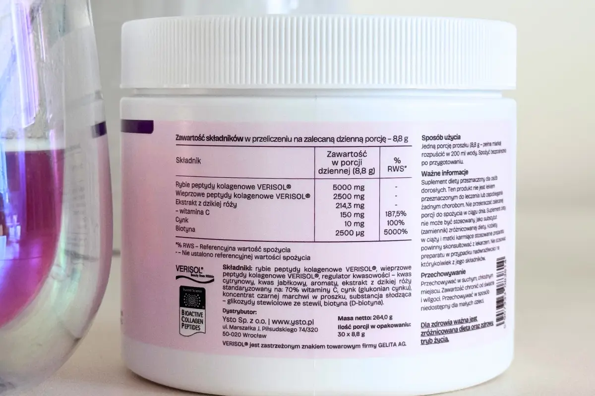 Etykieta Ysto Collagen Your Skin Smart