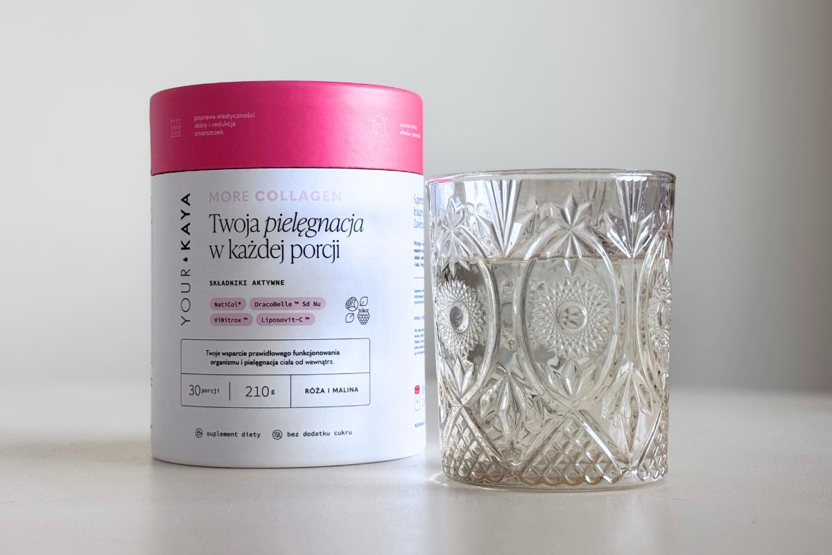 Opakowanie kolagenu Your KAYA More Collagen o smaku różano-malinowym
