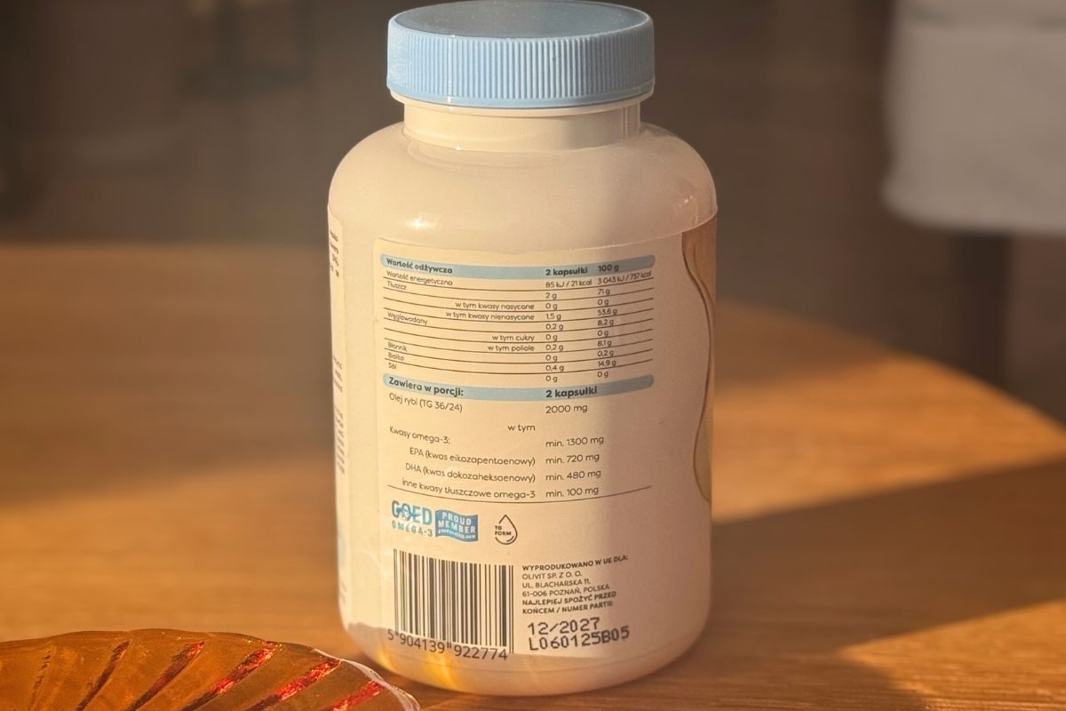 Tabela ze składem Osavi Omega-3 Extra 1300 mg
