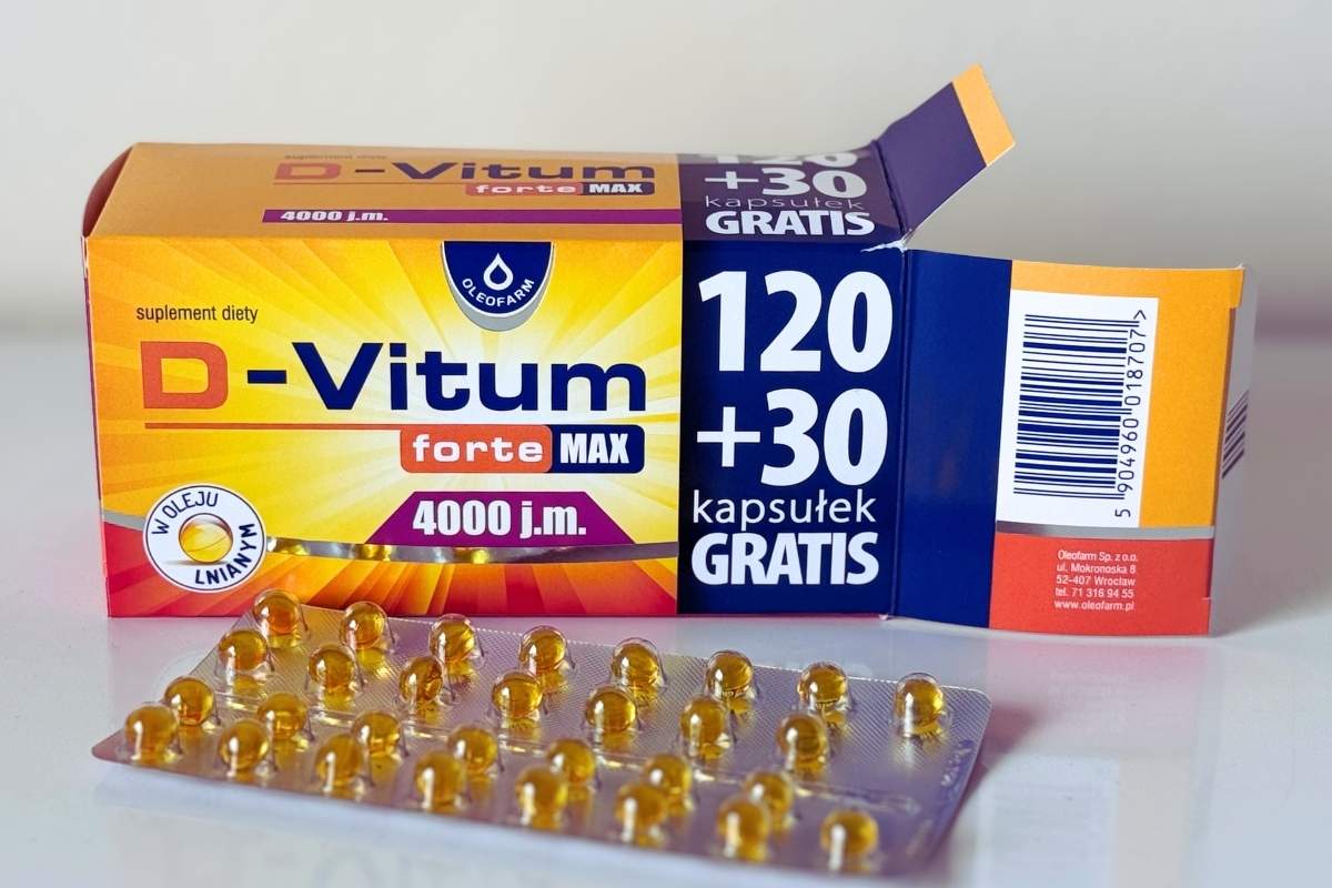 Witamina D3 w kapsułkach D-Vitum Forte Max 4000 j.m.